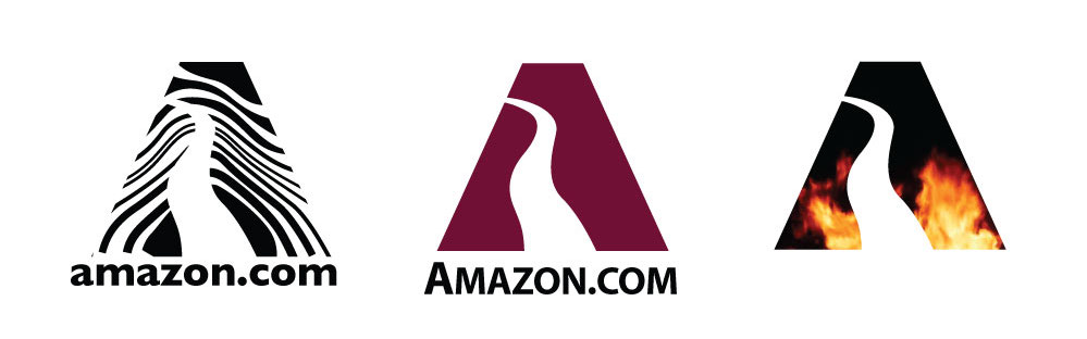 Amazon experiments with logo iterations (1997)